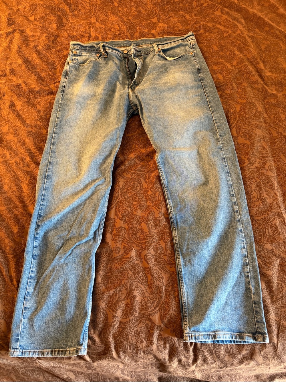 Levi’s 505 Classic Men's Light Blue Straight-Leg Jeans 40 x 32